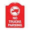 Signmission No Truck Sign No Truck Parking, Red & White Aluminum Architectural Sign, 18" x 24", RW-1824-23560 A-DES-RW-1824-23560 - alternate 1